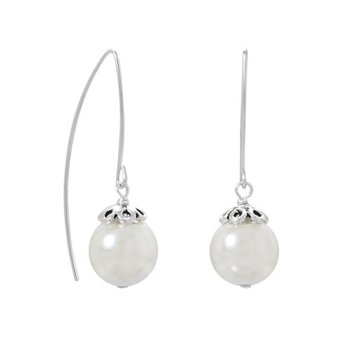 Sterling Silver Glass Pearl Earrings from Miles Beamon Jewelry - Miles Beamon Jewelry