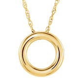 Sterling Silver 13MM Circle Necklace from Miles Beamon Jewelry - Miles Beamon Jewelry