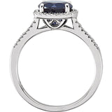 Sterling Silver Created Blue Sapphire Ring from Miles Beamon Jewelry - Miles Beamon Jewelry