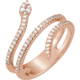 Sterling Silver Diamond Snake Ring from Miles Beamon Jewelry - Miles Beamon Jewelry