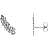 Sterling Silver Petite Leaf Ear Climbers from Miles Beamon Jewelry - Miles Beamon Jewelry