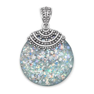 Roman Glass Beaded Top Pendant from Miles Beamon Jewelry - Miles Beamon Jewelry