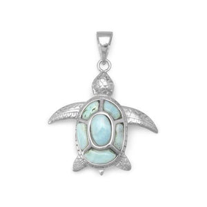 Larimar Turtle Pendant from Miles Beamon Jewelry - Miles Beamon Jewelry
