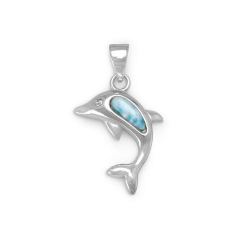 Larimar Dolphin Pendant from Miles Beamon Jewelry - Miles Beamon Jewelry