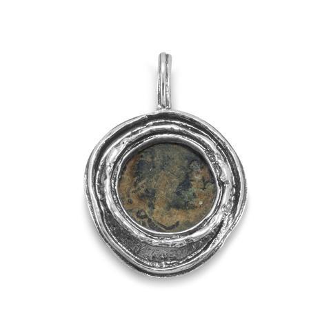 Sterling Silver Ancient Roman Coin Pendant from Miles Beamon Jewelry - Miles Beamon Jewelry