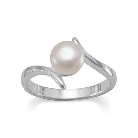 Crossover Design Cultured Freshwater Pearl Ring from Miles Beamon Jewelry - Miles Beamon Jewelry