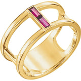 Sterling Silver Ruby Baguette Ring from Miles Beamon Jewelry - Miles Beamon Jewelry