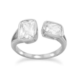 Cubic Zirconia Split Design Ring from Miles Beamon Jewelry - Miles Beamon Jewelry