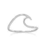 Rhodium Plated Wave Ring from Miles Beamon Jewelry - Miles Beamon Jewelry