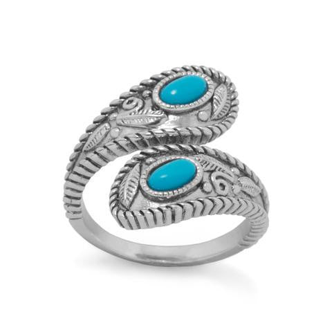 Sterling Silver Turquoise Wrap Ring from Miles Beamon Jewelry - Miles Beamon Jewelry