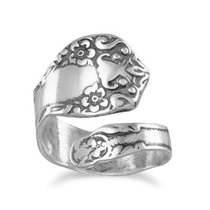 Oxidized Floral Spoon Ring from Miles Beamon Jewelry - Miles Beamon Jewelry