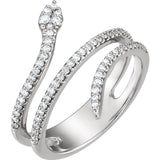 Sterling Silver Diamond Snake Ring from Miles Beamon Jewelry - Miles Beamon Jewelry