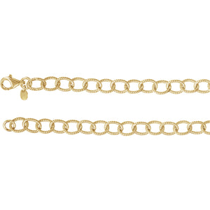 Sterling Silver Knurled Cable Chain from Miles Beamon Jewelry - Miles Beamon Jewelry