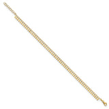 14K Yellow Gold Polished Fancy Anklet