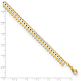 14K Yellow Gold Polished Fancy Anklet
