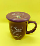 Friend Purple Floral Mug
