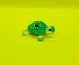 Green Turtle Glass Figurine