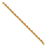 14k Yellow Gold Citrine Bracelet
