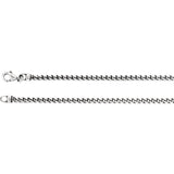Sterling Silver 3mm Franco 24" Chain from Miles Beamon Jewelry - Miles Beamon Jewelry