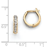 14K Yellow Gold Diamond Fascination Hoop Earrings from Miles Beamon Jewelry - Miles Beamon Jewelry