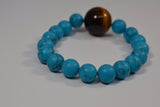 Turquoise "Comforter Fit" with Tiger's Eye Stretch Bracelet from Miles Beamon Jewelry - Miles Beamon Jewelry