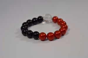 Black And Red "Comforter Fit" Stretch Bracelet from Miles Beamon Jewelry - Miles Beamon Jewelry