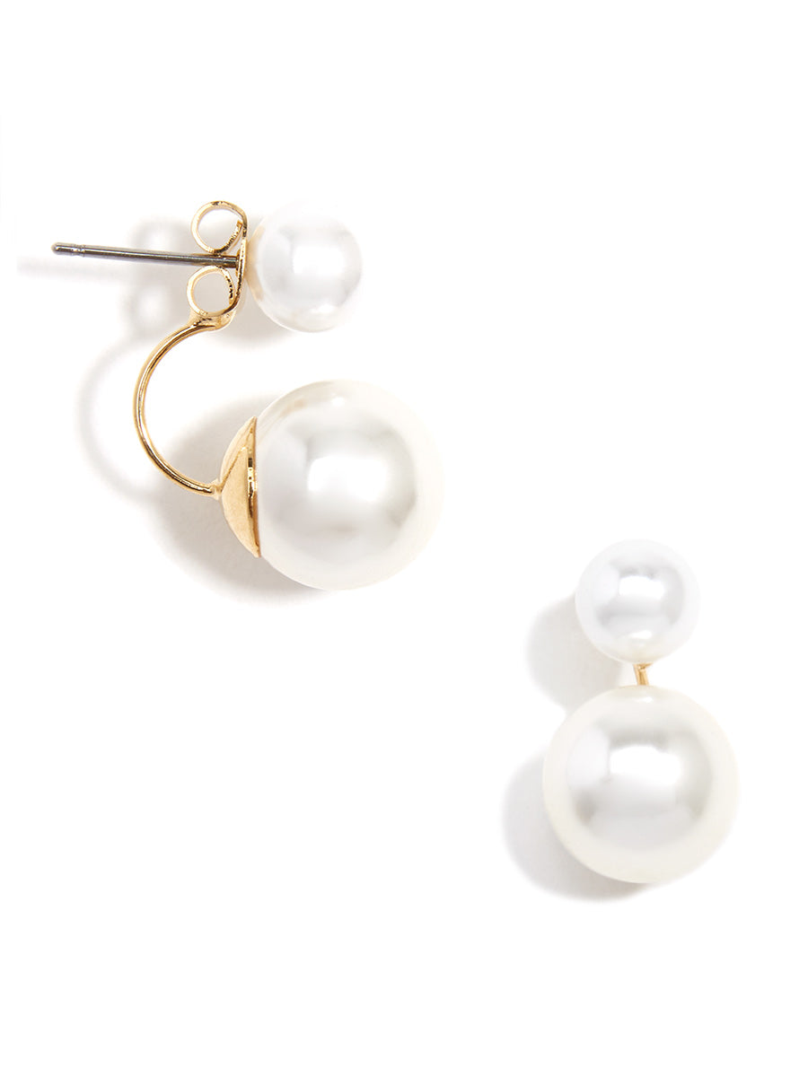 Blush Pearl Ear Jacket Earrings – Beads Bangles & Bows