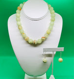 Sterling Silver Jade Necklace Set