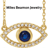 Evil Eye Set Stone 18" Necklace from Miles Beamon Jewelry - Miles Beamon Jewelry