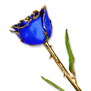 Gold Trim Blue Violet Pearl Rose from Miles Beamon Jewelry - Miles Beamon Jewelry