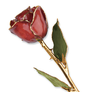 Gold Trim Cinnamon Pearl Rose from Miles Beamon Jewelry - Miles Beamon Jewelry