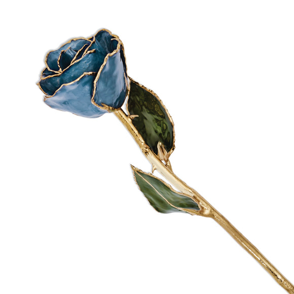 Gold Trimmed Navy Pearl Rose from Miles Beamon Jewelry - Miles Beamon Jewelry
