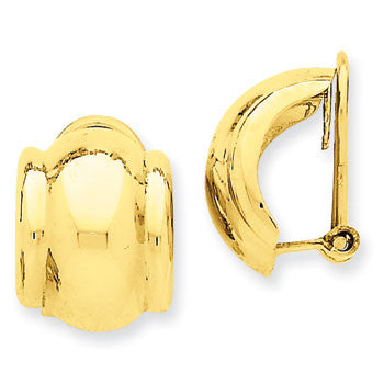 14K Omega Clip Non-Pierced Earrings from Miles Beamon Jewelry - Miles Beamon Jewelry