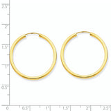 14K Yellow Gold Endless Hoop Earrings from Miles Beamon Jewelry - Miles Beamon Jewelry