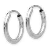14K White Gold Endless Hoop Earrings from Miles Beamon Jewelry - Miles Beamon Jewelry