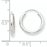 14K White Gold Endless Hoop Earrings from Miles Beamon Jewelry - Miles Beamon Jewelry