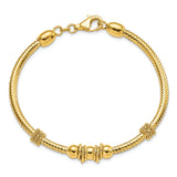 Leslie's 14K Yellow Gold Textured Bracelet