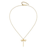 Leslie's 14K  Yellow Gold Dragonfly  Necklace