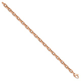 Leslie's 14K Rose Gold Textured Fancy Link Bracelet