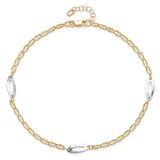 Leslie's 14K Two-tone D/C with 1in ext. Anklet