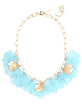 Fashion Sheer Layered Petals Gold Collar Necklace