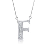 Sterling Silver Letter Fashionable Pendant Necklace