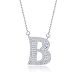 Sterling Silver Letter Fashionable Pendant Necklace