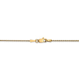 14K Yellow Gold Round Parisian Wheat with Lobster Clasp Chain