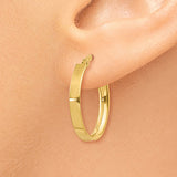 14K Yellow Gold Oval Hoop Earrings from Miles Beamon Jewelry - Miles Beamon Jewelry