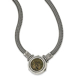 Sterling Silver Antiqued Roman Bronze Coin Necklace from Miles Beamon Jewelry - Miles Beamon Jewelry