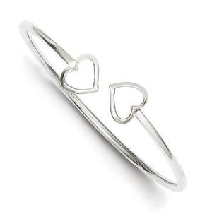 Sterling Silver Heart Bangle from Miles Beamon Jewelry - Miles Beamon Jewelry