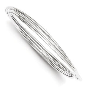 Sterling Silver Intertwined Bangle Bracelet