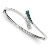Sterling Silver Blue And White Diamond Bangle from Miles Beamon Jewelry - Miles Beamon Jewelry