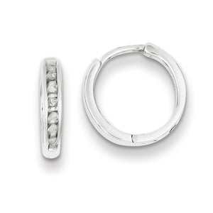 Sterling Silver Diamond Huggie Earrings from Miles Beamon Jewelry - Miles Beamon Jewelry